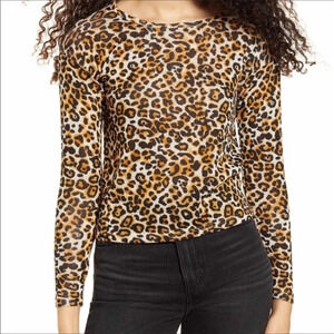 Hiatus Leopard print long sleeve Sweater Top Size Small
NWT
